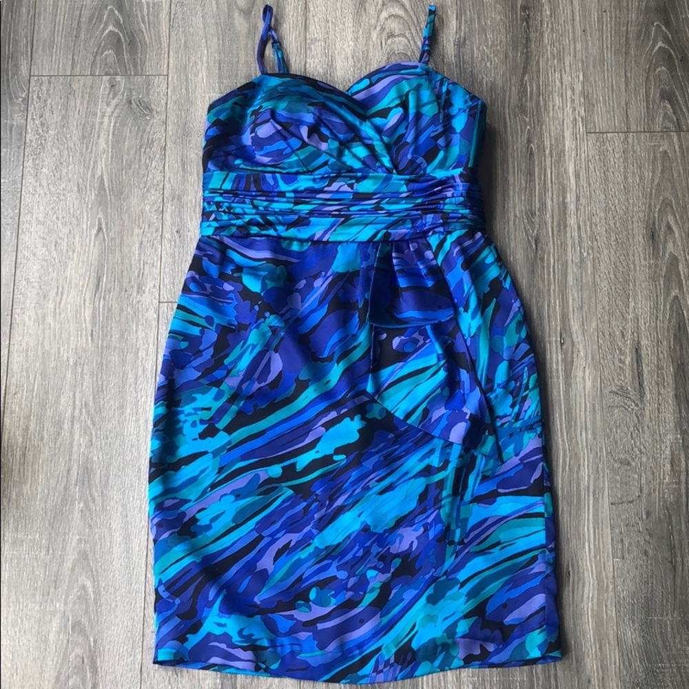 Colorful tea length dress